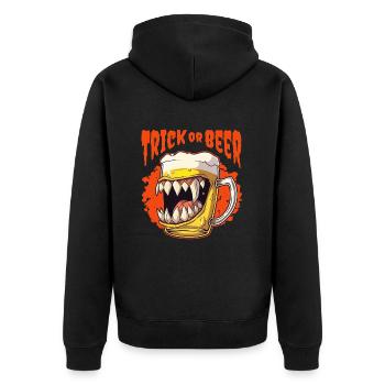 Trick ou bière - Veste à capuche bio Premium Unisexe - noir - Dos - Nico (187cm)