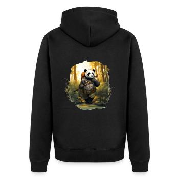 Panda Forest Bamboo Hiker Backpack Plants - Veste à capuche bio Premium Unisexe - noir - Dos - Nico (187cm)