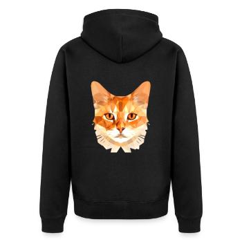 Chat polygonal - Veste à capuche bio Premium Unisexe - noir - Dos - Nico (187cm)