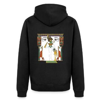 Osiris - Unisex Premium Organic Zip Hoodie - black - Back - Nico (187cm)