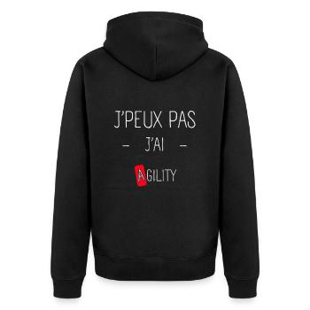 J'peux pas j'ai Agility - Veste à capuche bio Premium Unisexe - noir - Dos - Nico (187cm)