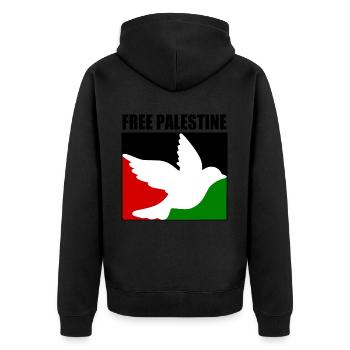 Free palestine - Veste à capuche bio Premium Unisexe - noir - Dos - Nico (187cm)