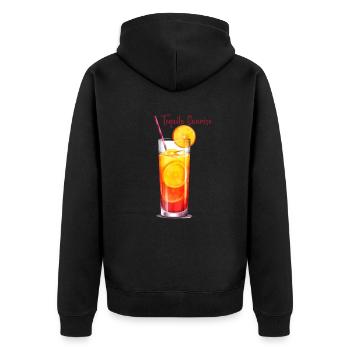 Tequila Sunrise Cocktail Longdrink - Unisex Premium Bio Zip Hoodie - Schwarz - Hinten - Nico (187cm)