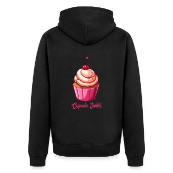 Cupcake Junkie Cupcakes Candy Produits de boulangerie - Veste à capuche bio Premium Unisexe - noir - Dos - Nico (187cm)