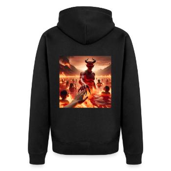 Follow Me to the Abyss - Infernal Devil's Pact #14 - Unisex Premium Organic Zip Hoodie - black - Back - Nico (187cm)