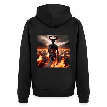 Suivez-moi jusqu’à l’abîme - Pacte du Diable Infernal #06 - Veste à capuche bio Premium Unisexe - noir - Dos - Nico (187cm)