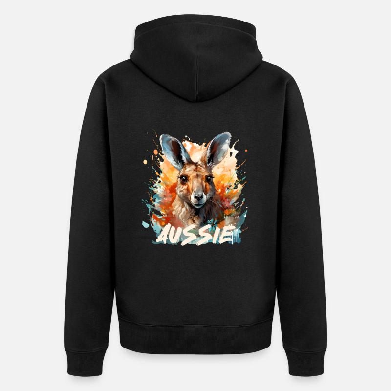 Aussie - Veste à capuche bio Premium Unisexe - noir