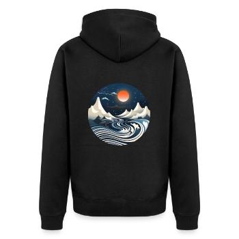 Monde de la neige - Veste à capuche bio Premium Unisexe - noir - Dos - Nico (187cm)