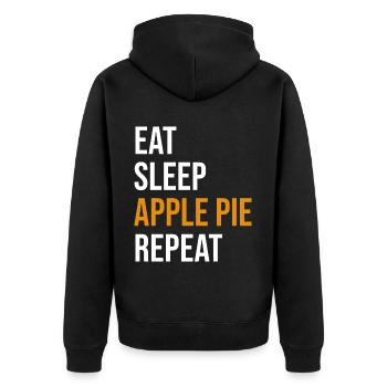 Tarte aux pommes chemise drôle boulangers cadeau - Veste à capuche bio Premium Unisexe - noir - Dos - Nico (187cm)