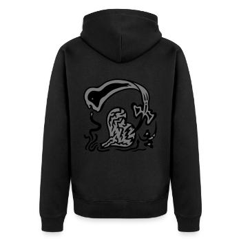 Harcèlement. L’énergie sombre et la souffrance émotionnelle - Veste à capuche bio Premium Unisexe - noir - Dos - Nico (187cm)