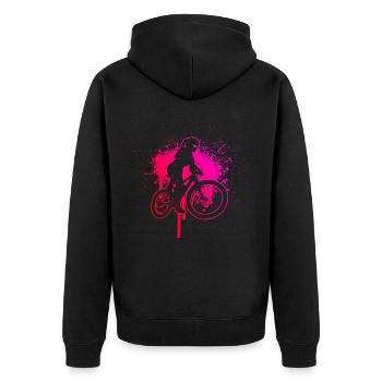 Vélo de montagne pour hommes VTT Vélo de montagne Cyclisme - Veste à capuche bio Premium Unisexe - noir - Dos - Nico (187cm)