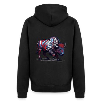 Couleur Buffalo - Veste à capuche bio Premium Unisexe - noir - Dos - Nico (187cm)