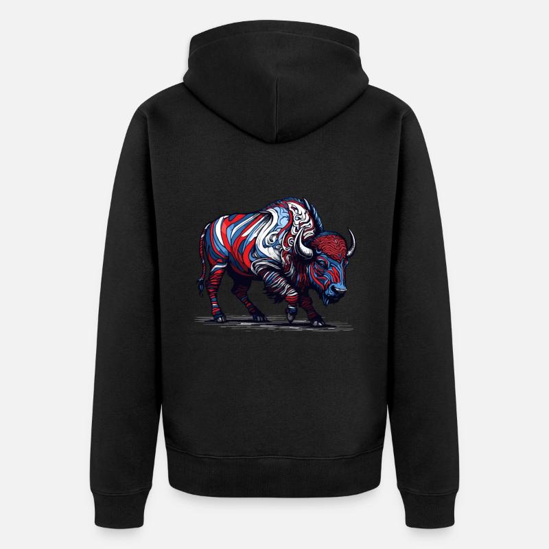 Couleur Buffalo - Veste à capuche bio Premium Unisexe - noir