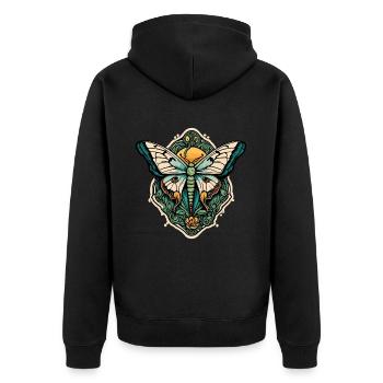 Papillon - Veste à capuche bio Premium Unisexe - noir - Dos - Nico (187cm)