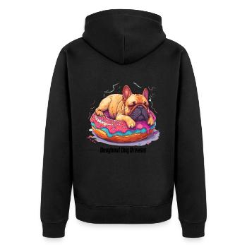 Doughnut Dog Dreams Donut Hunde Träume - Veste à capuche bio Premium Unisexe - noir - Dos - Nico (187cm)