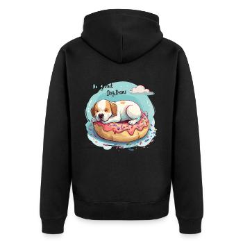 Doughnut Dog Dreams Donut Hunde Träume - Veste à capuche bio Premium Unisexe - noir - Dos - Nico (187cm)