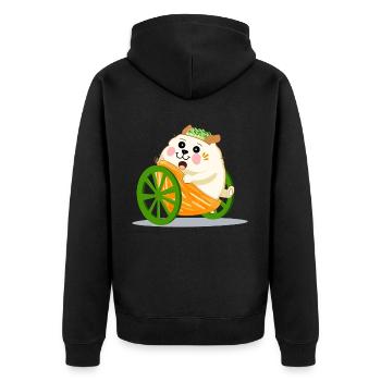 Suricate curieux - Veste à capuche bio Premium Unisexe - noir - Dos - Nico (187cm)