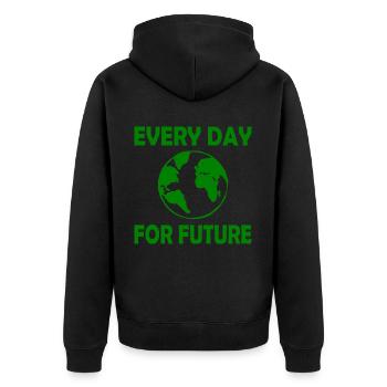 Every day for future - Veste à capuche bio Premium Unisexe - noir - Dos - Nico (187cm)