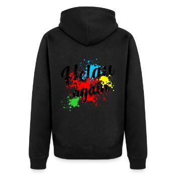 Helau, Fasching, Fasnacht, Fasnet - Veste à capuche bio Premium Unisexe - noir - Dos - Nico (187cm)