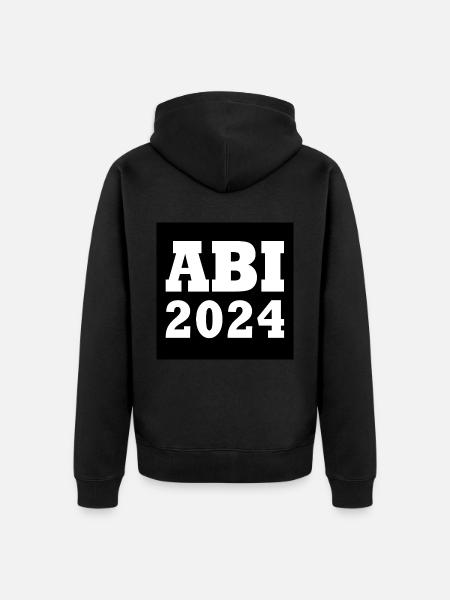 Abi 2024 - Unisex Premium Bio Zip Hoodie - Schwarz