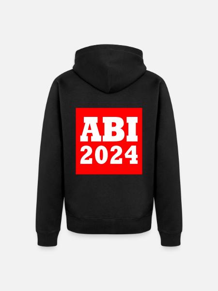 Abi 2024 - Unisex Premium Bio Zip Hoodie - Schwarz