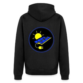 Symbole du système photovoltaïque énergie solaire - Veste à capuche bio Premium Unisexe - noir - Dos - Nico (187cm)