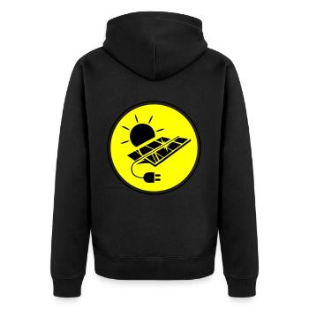 Symbole du système photovoltaïque à énergie solaire - Veste à capuche bio Premium Unisexe - noir - Dos - Nico (187cm)