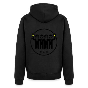 Bräutigam Junggesellenabschied Team - Unisex Premium Bio Zip Hoodie - Schwarz - Hinten - Nico (187cm)