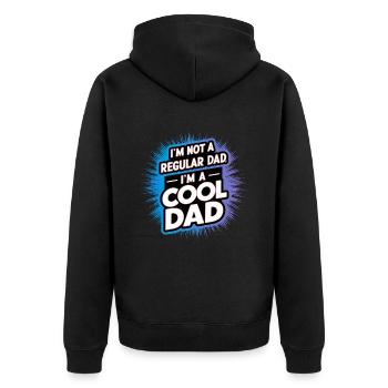 Papa cool disant que la fête des pères est le meilleur papa - Veste à capuche bio Premium Unisexe - noir - Dos - Nico (187cm)