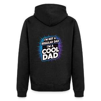 Papa cool disant que la fête des pères est le meilleur papa - Veste à capuche bio Premium Unisexe - noir - Dos - Nico (187cm)