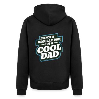 Papa cool disant que la fête des pères est le meilleur papa - Veste à capuche bio Premium Unisexe - noir - Dos - Nico (187cm)