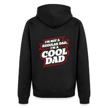 Papa cool disant que la fête des pères est le meilleur papa - Veste à capuche bio Premium Unisexe - noir - Dos - Nico (187cm)