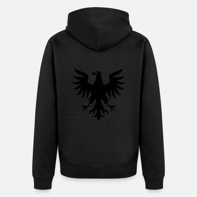 Logo de l’aigle - Veste à capuche bio Premium Unisexe - noir