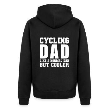 Vélo Dire Papa Vélo De Montagne Vélo - Veste à capuche bio Premium Unisexe - noir - Dos - Nico (187cm)