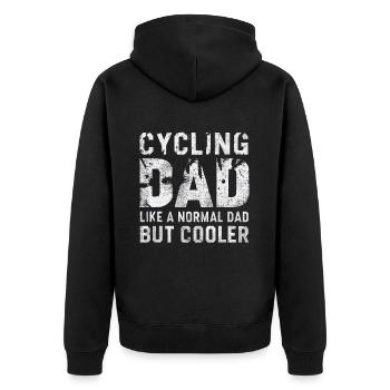 Vélo Dire Papa Vélo De Montagne Vélo - Veste à capuche bio Premium Unisexe - noir - Dos - Nico (187cm)