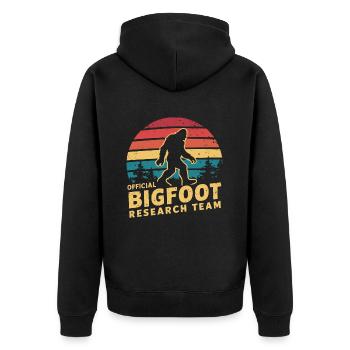 Équipe de recherche officielle Bigfoot Sasquatch Yeti - Veste à capuche bio Premium Unisexe - noir - Dos - Nico (187cm)