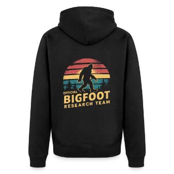Équipe de recherche officielle Bigfoot Sasquatch Yeti - Veste à capuche bio Premium Unisexe - noir - Dos - Nico (187cm)
