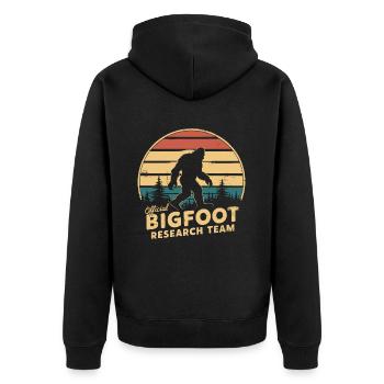 Équipe de recherche officielle Bigfoot Sasquatch Yeti - Veste à capuche bio Premium Unisexe - noir - Dos - Nico (187cm)