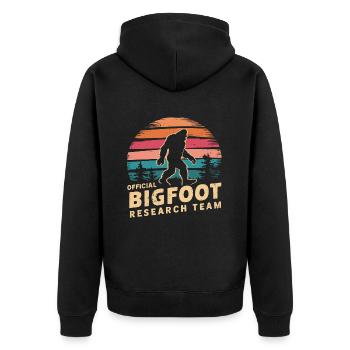 Équipe de recherche officielle Bigfoot Sasquatch Yeti - Veste à capuche bio Premium Unisexe - noir - Dos - Nico (187cm)