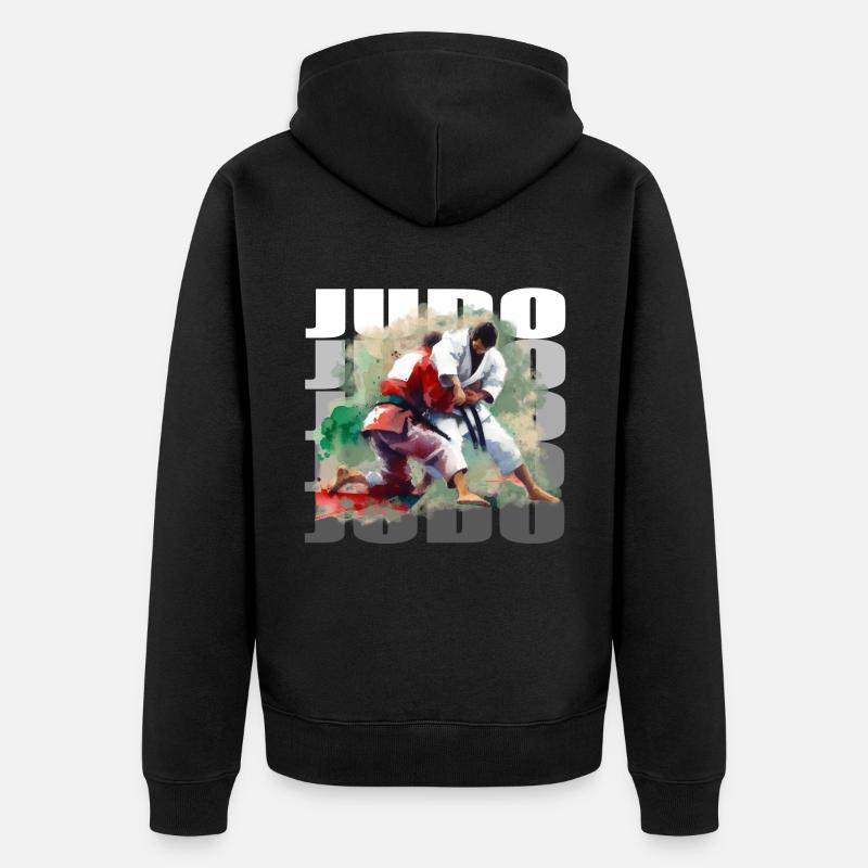 Judo - Veste à capuche bio Premium Unisexe - noir