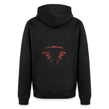 Texas, United States Since 1845 USA America - Unisex Premium Organic Zip Hoodie - black - Back - Nico (187cm)