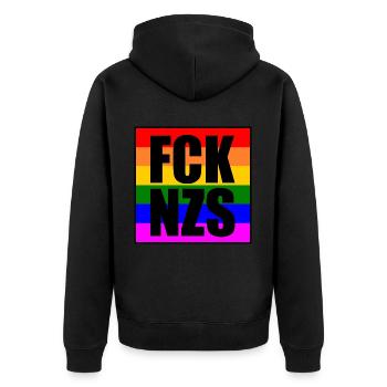 Fck nzs - Veste à capuche bio Premium Unisexe - noir - Dos - Nico (187cm)