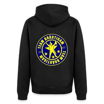 Équipe Marié Mariage - Veste à capuche bio Premium Unisexe - noir - Dos - Nico (187cm)