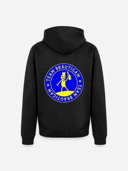 Wedding Groom Team - Unisex Premium Organic Zip Hoodie - black