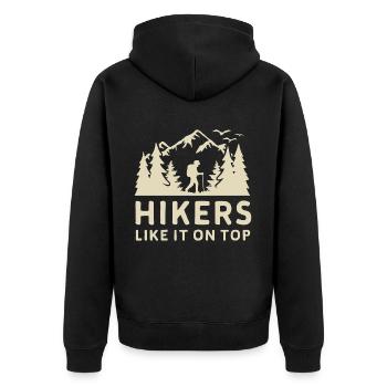 Randonneurs Randonnée Montagne Forêts Nature - Veste à capuche bio Premium Unisexe - noir - Dos - Nico (187cm)