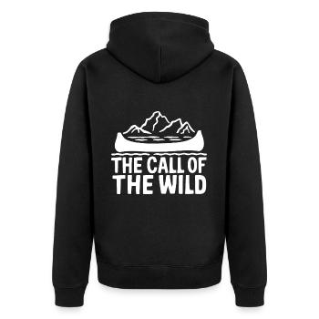 Canoeing Canoeing Water sports Sports - Unisex Premium Organic Zip Hoodie - black - Back - Nico (187cm)