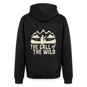 Canoeing Canoeing Water sports Sports - Unisex Premium Organic Zip Hoodie - black - Back - Nico (187cm)