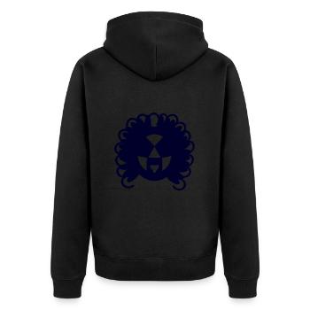 Mein Stil ist einzigartig - Unisex Premium Bio Zip Hoodie - Schwarz - Hinten - Nico (187cm)