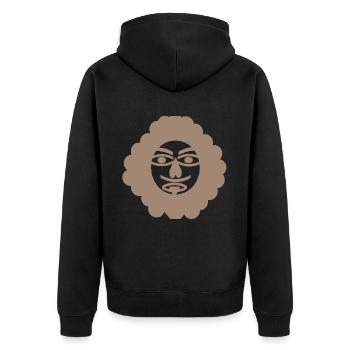 Prince - Unisex Premium Organic Zip Hoodie - black - Back - Nico (187cm)