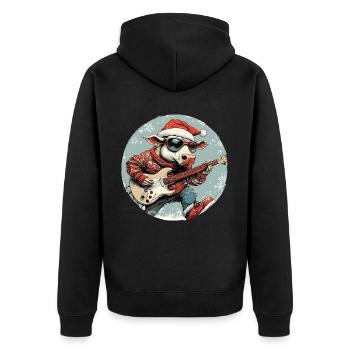 Bulle Guitare Rocker de Noël Taurus - Veste à capuche bio Premium Unisexe - noir - Dos - Nico (187cm)